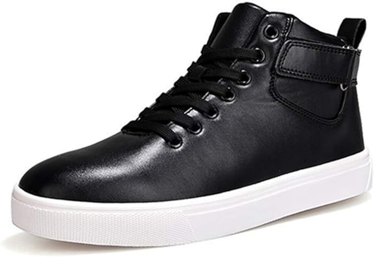 Amazon Oceanmap ハイカット サイドジップ スニーカー メンズ マーティンブーツ ワークブーツ メンズシューズ ハイカットスニーカー スケートボードシューズ デッキシューズ レースアップ ひも付き メンズシューズ 紳士靴 Oceanmap ブーツ