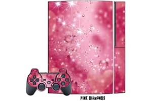 Mightyskins Protective Skin Decal Cover Sticker Compatible with PlayStation 3 Console + Two PS3 Controllers - Pink Diamonds