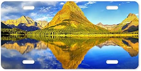 Metal License Plate Cover Glacier National Park Panorama Aluminum License Plate 12" x 6"