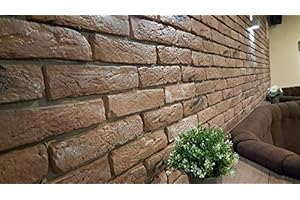 SvitMolds Concrete molds antique brick veneer concrete plaster wall decor set 20 pcs W09