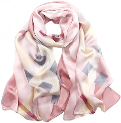 Helan Women's Real Natural Silk 175 X 65 cm Long Scarves
