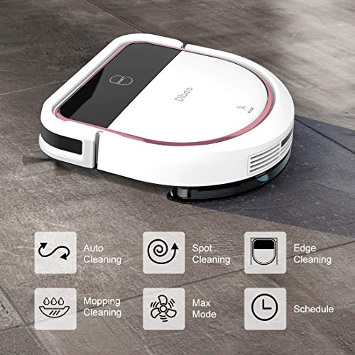 Dibea Robotic Vacuum Cleaner 2 in 1 Vacuuming and Mopping Robot, D