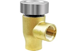 Upgraded RV Vacuum Breaker Check Valve Fit for 1/2 LF288A 288A Anti-Siphon Vacuum Breaker 1/2'' 125 PSI 180°F, Brass Material