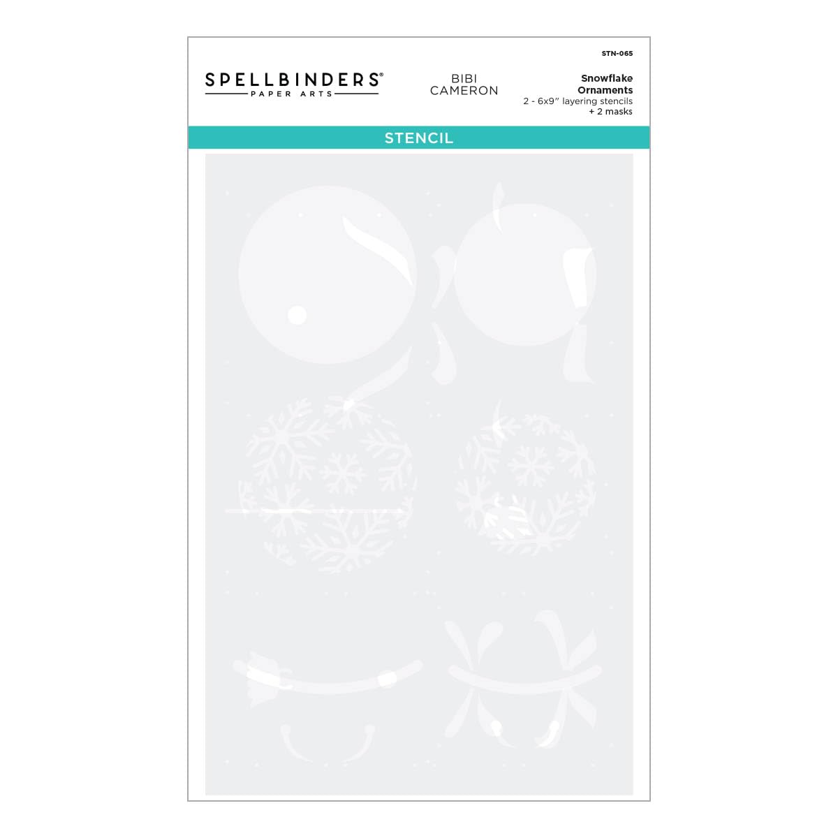 Spellbinders Snowflake Ornaments Stencil from The Bibi's Snowflakes Collection by Bibi Cameron