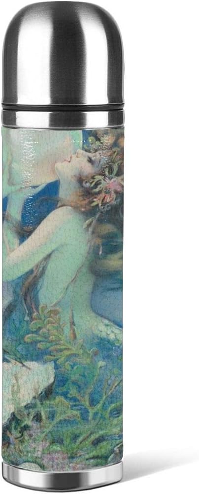 Amazon 美しい人魚水筒 真空断熱 ダブルステンレスボトル ステンレスボトル 軽量 ステンレス鋼 500ml大人 子供用 ウォーターボトル おしゃれ 保温 保冷 スポーツボトル 直飲み 大人 子供用 お洒落 かわいい 遠足 アウトドア 水筒 マグボトル オンライン通販