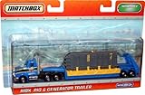 MBX RIG & GENERATOR TRAILER * POWER BROTHERS * Matchbox MBX Super Convoy Die-Cast Vehicle * Detachable Cab *