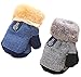 MarJunSep 4-Pack Winter Warm Fuzzy Fleece Baby Mitten Gloves Full Fingers with String for Infant Toddler Girls Boys 6 Months - 3 Years B-Pack