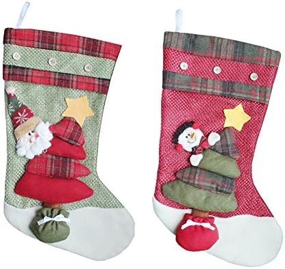 2 Pcs Set - Classic Christmas Stockings 18" Cute Santa's Toys Stockings (6 styles) (Style 5)