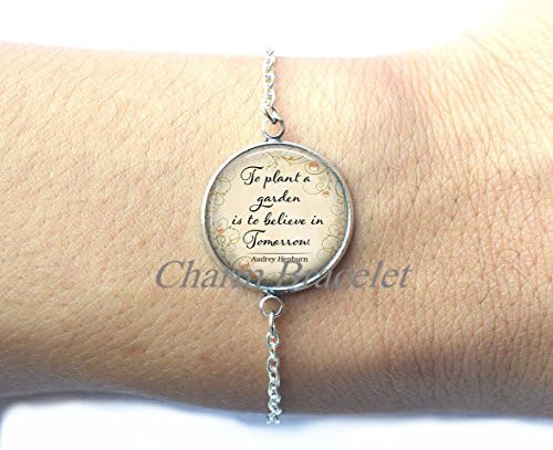 beautiful, Fashion, Bracelet, Fashion,To plant a garden is to believe in Tomorrow quote Bracelet,quote jewelry garden quote gardener's gift,Modern, Fashion, Bracelet, Birthday, Friendship, Sister, Gif