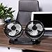Aoneky 5V 2A 360° Rotating Dual USB Fan - Portable Personal Office Desk Car USB Fan