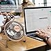 OPOLAR 4 Inch USB Small Desk Fan, Ultra-Quiet Design, with 360 Rotation, 3.8 ft Cable, Portable Cooling for Home & Office,Brown