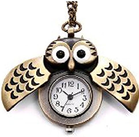 Pendant Necklace Jewelry Fashion for Women Fashion Antique Cute Owl Pocket Watch Pendant Necklace Gift