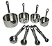 Measuring Cups, Measuring Spoons Cookware Set. Stainless Steel Cookware adds Status to your Kitchen Utensils. Use with your Food Scale. A Professional set with Commercial Quality that has a Lifetime Guarantee from Cupin.