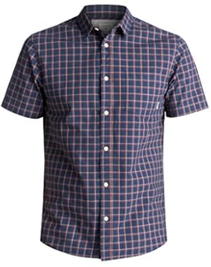 Men's Everyday Check Short Sleeve Button Down Shirt