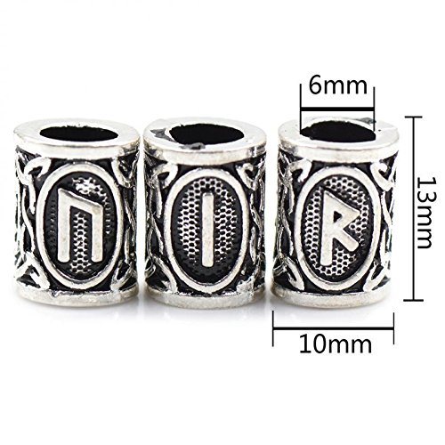 PIAOPIAONIU 57 Pcs/Kit Norse Vikings Beads Hair Tube Beads