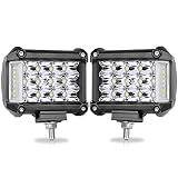 Side Shooter LED Pods, OFFROADTOWN 2pcs 4" 76W LED Work Light Bar Spot Flood Combo Driving Fog Lamp for off-road Truck Car ATV SUV Jeep Boat