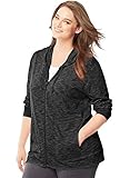 Just My Size Women`s Plus-Size Slub Jersey Full-Zip Hoodie