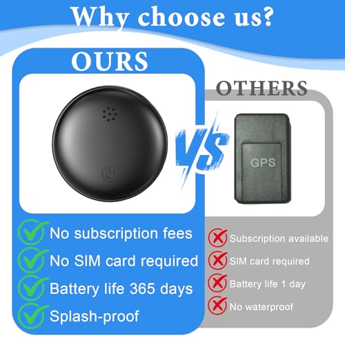 Car GPS Tracker, Car GPS Locator Compatible with iOS and Android, Air Tracker without Subscription, Global Coverage Real Time Magnetic Tracking Hidden GPS for Car/Motorcycle