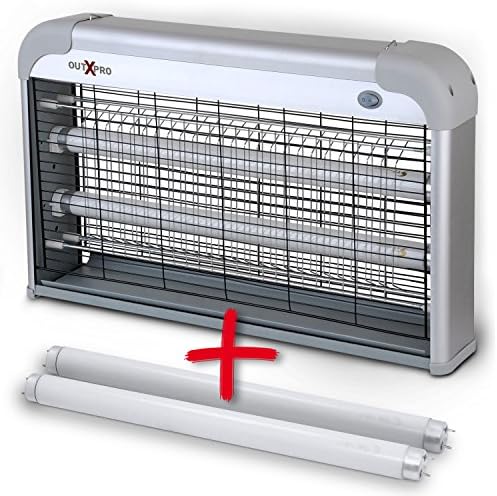 Electronic Killer Zapper Fly and Bug Kill Trap - Most Efficient Pest Control Equipment 20W โ Aluminum by OUTXPRO