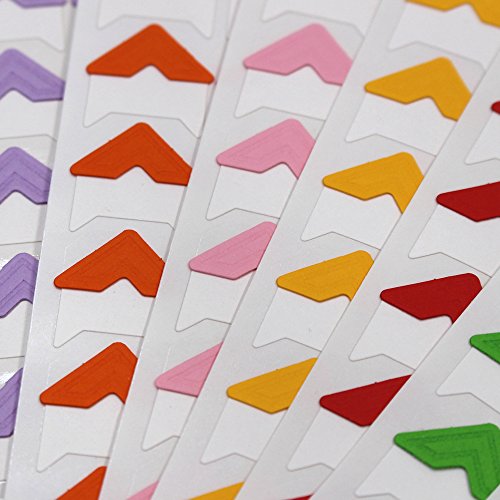 Md trade 10 Sheets Multi-Colored Photo Mounting Corners Sticker Self Adhesive Cardstock for DIY Scrapbooking, Picture Album, Personal Journal, Dairy(Total Pack of 240 Pcs) - Thumbnail 2