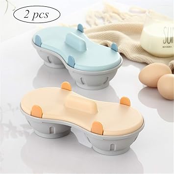 LMFLY Egg Cocedor de HuevosMicroondas Vapor de Huevo Diseño de ...