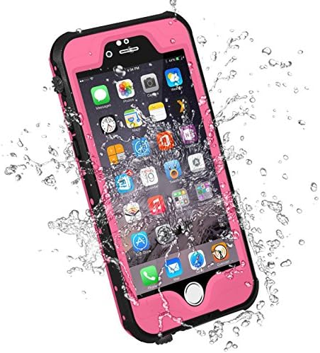 HESGI iPhone 6S Waterproof Case, IP-68 Waterproof Shockproof Dust Proof Snow Proof Full Body Protective Case Cover for Apple iPhone 6S iPhone 6 4.7 [Pink]