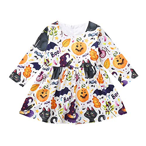 Cartoon Animals Print Dress Halloween Costume Outfits for Toddler Baby Girls
