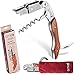 Wine Opener & Waiters Corkscrew-With a Comfortable Rosewood handle - Wine And Beer Bottle Opener For Bartenders, Waiters, -With A Wine Key Foil Cutter - With a Nice Pouch Included primary