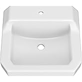 PROFLO PF5411 19-5/8" Rectangular Vitreous China Wall Mounted Bathroom Sink with Overflow and 1 Faucet Hole at 0" Centers - W
