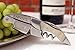 Barvivo Wine Opener with Foil Cutter and Cap Remover - Double Hinged Corkscrew for Bartenders - Stainless Steel Wine Key for Easy Bottle Opening - Manual Wine Bottle Opener - White Resin, 4.7x1.2-Inch