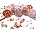 Little Pumpkin Baby Shower - Birthday - Gold Glitter Cupcake Toppers - Pink or Blue (Set of 12)