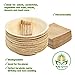 KIKI Green Compostable Bowls Set 7 Inch Round Deep [25 Disposable Bowls 25 Wooden Spoons 50 Unbleached Tissues] We Use Natural Products It is Alternative to Paper Bowls