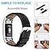 POY Replacement Bands Compatible for Fitbit Charge 2, Genuine Leather Wristbands