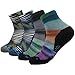 HUSO Men Women Print Cushion Athletic Performanc Crew Socks 1,4,6 Pair Multi Color