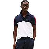 Tommy Hilfiger Mens Short Sleeve Casual Polo Shirts in Regular Fit with Stretch and Colorblock Designs