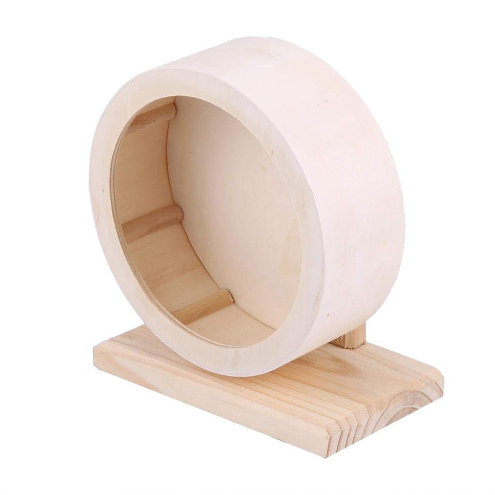 Hamster Wheel, Small Animals Exercise Wheel Hamster Pets Wooden Rest Nest Playing Toy for Gerbils Chinchillas Hedgehogs Mice