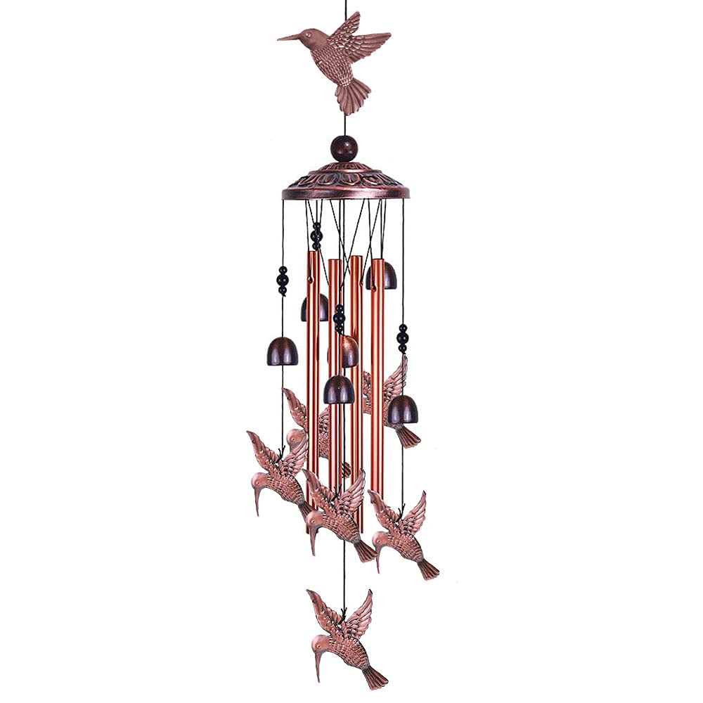 Alnicov Bird Retro Wind Chime,Outdoor Indoor Decor,Deep Tone Memorial Wind Chime for Outdoor Home Patio,Porch,Garden,Yard Decoration