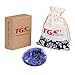 TGS Gems® Sodalite Carved Thumb Irish Worry Stone Healing Crystal Free Pouch Sold by 1pcs