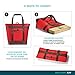 Rachael Ray Jumbo Chillout Thermal Tote, Insulated Bag Keeps Cool or Hot for Hours, XL Insulated Bag for Groceries, Potlucks, Sundries & More!, Foldable & Reusable Thermo Food Bag, Red