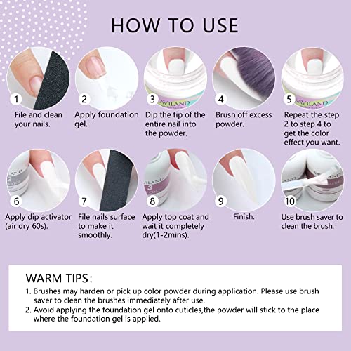 Saviland Nudes Dip Powder 2.1oz Dip Powder Dipping Powder for Natural