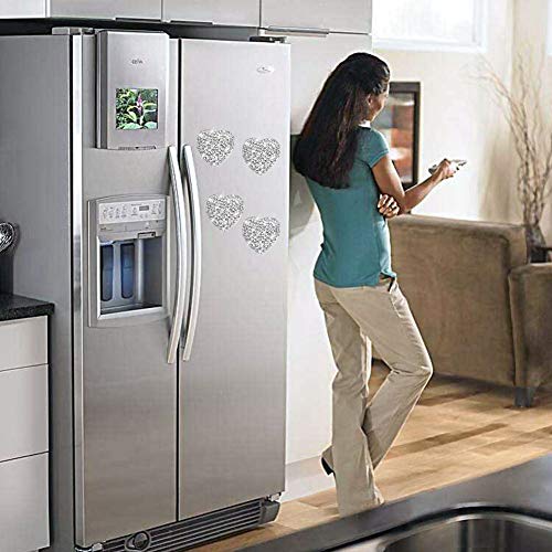 Fridge Magnets Bling Bling 4 PACK for Office Cabinets Whiteboards Dry Erase Board Lovely Home Decorative Fridge Stickers Refrigerator Magnets White - Thumbnail 4