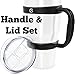 ColdSwig Handle and Slider Lid Combo Set for 30 oz Tumbler, Black