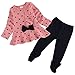 Zeagoo Fall Clothes Baby Girl Cute 2pcs Set Children Clothes Suit Top And Pants,3t/100,Pink