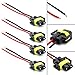 PartsSquare 4X 880 H11 881 Extended Wiring Harness Sockets Connector For Fog Driving Lights