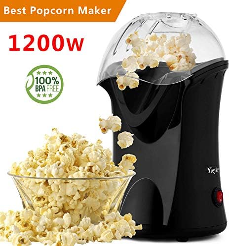 Popcorn Maker, Popcorn Machine, 1200W Hot Air Popcorn Popper Healthy Machine No Oil Needed