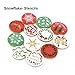 Christmas Cookie Stencils for Royal Icing, Food Decorating Stencils for Cookies, Biscuit Sugar Stencils Templates Baking Decorating Tools, 12-Pieces