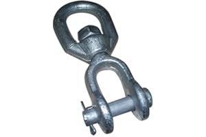 Prolinemax 1/2" JAW Eye Swivel Marine Mooring Galvanized 3600 Lbs