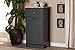 Baxton Studio Monica Kitchen Cabinet, Dark Grey/Oak Brown