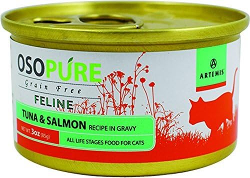 Artemis Osopure Grain Free Feline Formula, Tuna & Salmon, Case of 24 Cans by Artemis