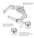ORAZIO 4Pcs 14G 316L Stainless Steel CZ Opal Nipple Piercing Barbell Belly Button Ring for Women